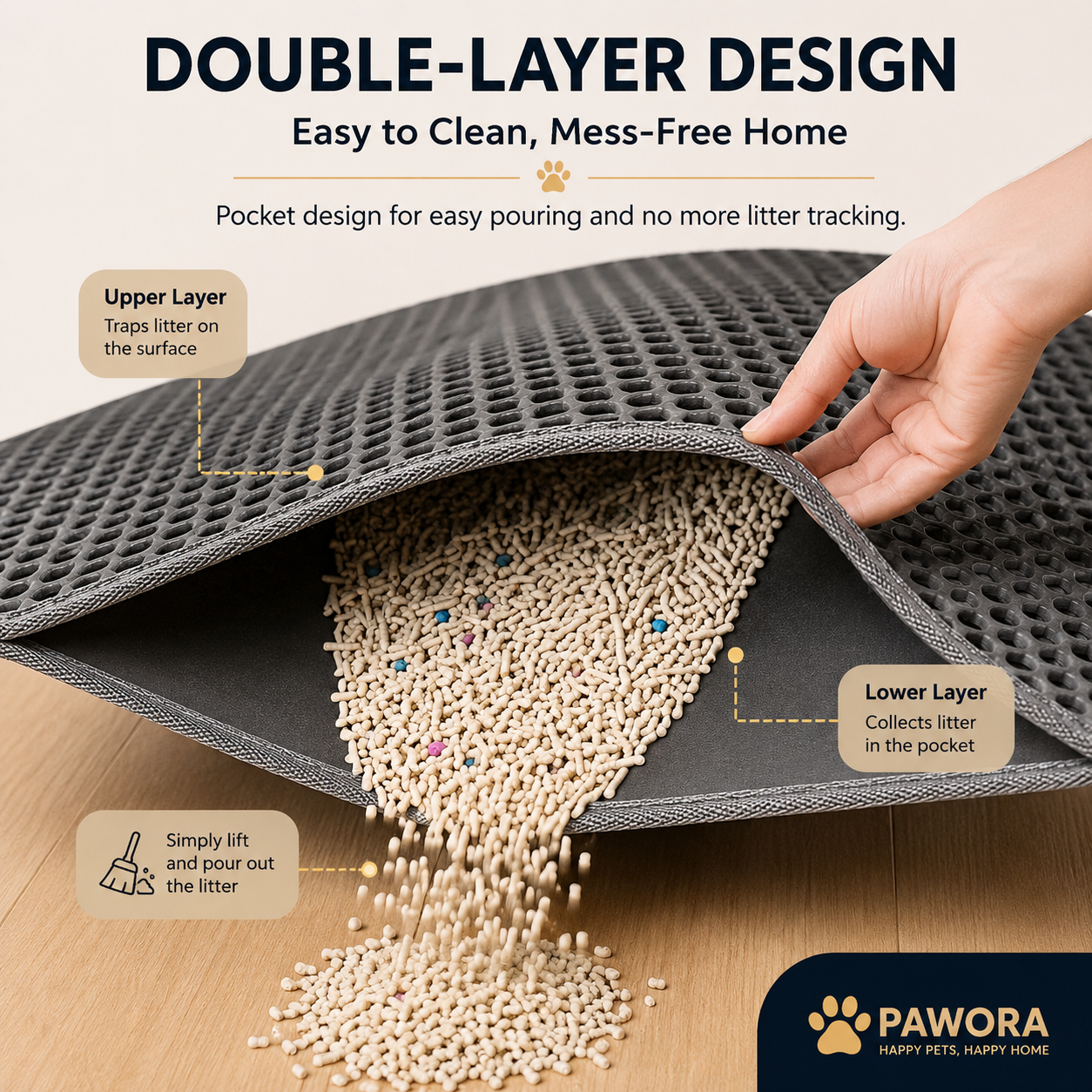 Cat Litter Mat – 2-Layer Sand Trap