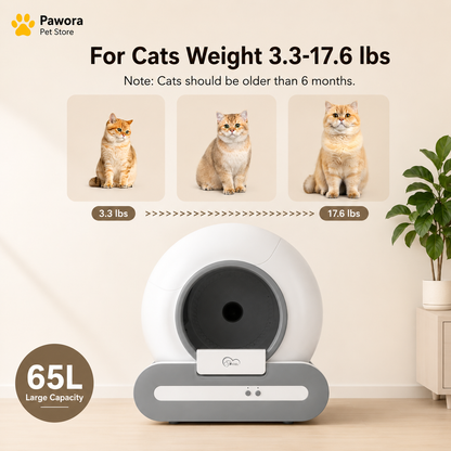 Smart Self-Cleaning Litter Box 65L
